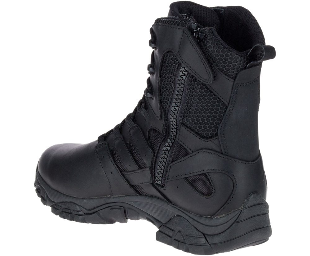 Kozaki Merrell Damskie Czarne - Moab 2 8\" Tactical Response Waterproof - 943806-YUN